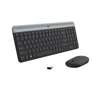 Logitech MK470 Combo Clavier et Souris sans Fil Fin - Disposition compacte discrète, Fonctionnement Ultra Silencieux, récepteur USB 2,4 GHz avec connectivité Plug and Play, Longue durée de Vie de la