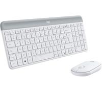 Logitech MK470 Slim Combo Clavier, Compacte, FRA AZERTY - Blanc | Souris sans Fil, Moderne, Ultra Silencieux, 2,4 GHz avec Récepteur USB, Plug n' Play, compatible avec Windows