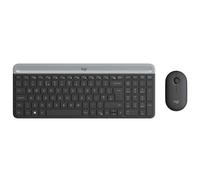 Logitech MK470 Slim Wireless Keyboard and Mouse Combo - Low Profile Compact Layout, Ultra Quiet Operation, 2.4 GHz USB Receiver with Plug and Play Connectivity, Long Battery Life Graphite
