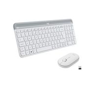 Logitech MK470 Wireless Ultrathin Keyboard and Mouse Kit White Italian Layout (Kit clavier et souris sans fil ultraminces) Blanc