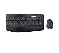 Logitech MK850 Combo Clavier et Souris sans Fil Multidispositifs, 2,4 GHz/Bluetooth, Structure Courbée, 12 Boutons Programables, Batterie Longue Durée 3 Ans, PC/Mac, Clavier AZERTY Belge - Noir