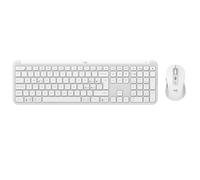 Logitech MK950 Signature Slim Wireless tastiera e Mouse Kit | Digitazione silenziosa, switch 3 dispositivi, Bluetooth, multi-OS, Windows, Mac, Layout Italiano QWERTY, Bianco