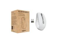 Logitech MX Anywhere 3S for Business, souris sans fil pour les professionnels - Windows/Mac//Linux, Bluetooth, clics discrets, Logi Bolt sécurisé, compacte, 8 000 PPP, défilement MagSpeed - Gris clair