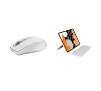 Logitech MX Anywhere 3S for Mac, Souris Bluetooth compacte sans Fil, 8 000 PPP sur Toute Surface, USB-C, Flip Folio, étui Clavier pour iPad Pro 13 Pouces (M4) iPad Air 13 Pouces (M2 et M3),FRA AZERTY