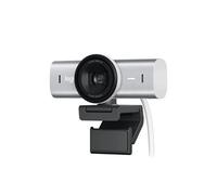 Logitech MX Brio de collaboration et streaming 4K Ultra HD, 1080p a 60 IPS, 2 micros avec reduction de bruit, USB-C, cache pour webcam - Gris Pale