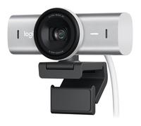 Logitech MX Brio Webcam de Collaboration et Streaming 4K Ultra HD, 1080p à 60 IPS, 2 micros avec réduction de Bruit, Show Mode, USB-C, Cache pour Webcam, Microsoft Teams, Zoom, Google Meet, Pale Grey