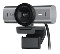 Webcam Logitech MX Brio webcam de collaboration et streaming 4K Ultra HD, 1080p a 60 IPS, 2 micros avec reduction de bruit, USB-C, cache pour webcam - Graphite