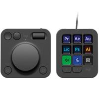 Logitech Console MX Creative – Pavé programmable 9 touches LCD personnalisables, molette – Graphite