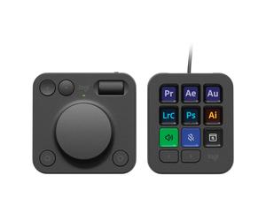 Logitech MX Creative Console, Clavier, Bluetooth/USB, Graphite, App Integrations: -Adobe Lightroom -Adobe Lightroom Classic -Adobe Photoshop -Adobe Pr