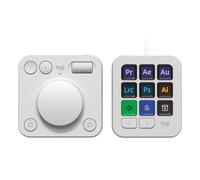 Logitech MX Creative Console, Clavier, Bluetooth/USB, Gris, App Integrations: -Adobe Lightroom -Adobe Lightroom Classic -Adobe Photoshop -Adobe Premie