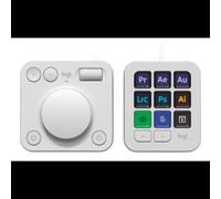 Logitech MX Creative Console - Clavier Bluetooth/USB Gris - Batterie Alcaline 1000 mAh - Compatible macOS/Windows - Câble USB Type-C inclus - Réf 920-012932