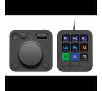 Logitech MX Creative Console Graphite - Clavier Bluetooth/USB - Batterie Alcaline - Compatible Windows/macOS - Câble USB Type-C inclus - Réf: 920-012931