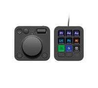 Logitech MX Creative Console, keypad programmable avec 9 touches LCD personnalisables et molette de commande pour la conception graphique, le montage vidéo, la photographie - Graphite