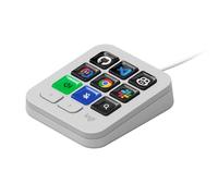 Logitech MX Keypad, pavé macro programmable, IntelliJ - Gris pâle | Pour développeurs 9 touches LCD, profils par application pour VS Code, GitHub Copilot, automatisation, USB-C, Windows, macOS