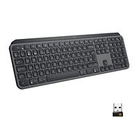 Logitech MX Keys Advanced Clavier sans Fil Rétroéclairé, Bluetooth, Saisie Tactile Réactive, Rétroéclairage, USB-C, PC/Mac/Portable Windows/Linux/IOS/Android, Clavier QWERTZ Allemand - Noir
