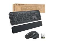 Logitech MX Keys Combo for Business | Gen 2.Conçu pour les entreprises. Clavier et Souris sans fil avec Repose-poignet, Bluetooth, Logi Bolt, Silencieux, Windows/Mac/Chrome/Linux, AZERTY FR - Gris
