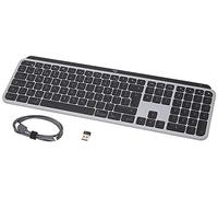 Logitech MX Keys for Mac - Clavier rétroéclairé sans fil avancé, Bluetooth, USB-C, compatible MacBook Pro, MacBook Air, iMac, iPad, construction métallique, QWERTY, Aluminium, Noir