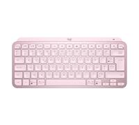 Logitech MX Keys Mini Minimaliste Clavier Sans Fil Illuminé, Compact, Bluetooth, Rétroéclairé, USB-C, Compatible avec Apple macOS, iOS, Windows, Linux, Android, Construction métal - Rose