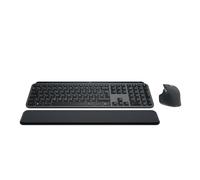 Logitech MX Keys S Combo:Clavier et Souris Sans Fil Performants avec Repose Poignet,Éclairage Personnalisable, Défilement Rapide,Bluetooth,Windows/Linux/Chrome/Mac, Clavier Français AZERTY - Gris
