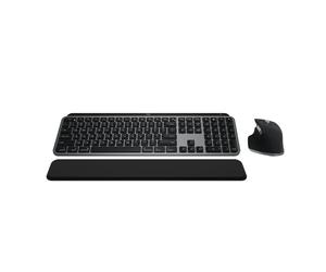 Logitech MX Keys S Combo for Mac, Clavier et Souris sans Fil, Repose-Poignets, Clavier rétroéclairé, défilement Rapide, Bluetooth USB-C pour MacBook Pro, Macbook Air, iMac, iPad - Space Grey - QWERTY