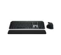 Logitech MX Keys S Combo for Mac, tastiera e Mouse Wireless | A scorrimento, supporto polsi, retroillumination, Bluetooth, USB-C per MacBook Pro, Air, iMac, iPad, QWERTY US INT'L - Grigio