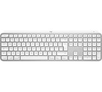 Logitech MX Keys S for Mac clavier Bureau RF sans fil + Bluetooth QWERTY Anglais britannique Aluminium, Blanc