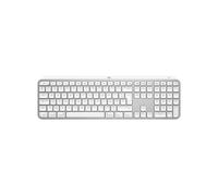 Logitech MX Keys S for Mac - Clavier Bureau sans fil RF + Bluetooth - AZERTY Français - Aluminium Blanc - Rétroéclairage LED - Batterie 1500mAh - Mac OS