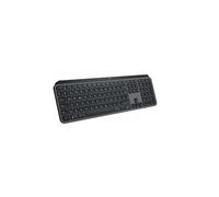 Logitech MX Keys S Graphite - Clavier QWERTZ sans fil RF/Bluetooth, touches ciseaux, rétroéclairage LED blanc, compatible Windows/macOS/Linux/Android/iOS
