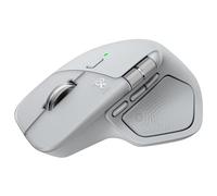 Logitech MX Master 4 - Souris - 8 boutons - sans fil - Bluetooth, 2.4 GHz - récepteur sans fil USB - gris pâle