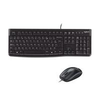 Clavier LOGITECH MK120 - Noir - Touches silencieuses, résistant aux éclaboussures - Garantie 3 ans