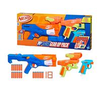 Nerf N Series Gear Up Pack, Pack de 3 Blasters avec 18 Fléchettes N1, Compatible Uniquement avec Les Blasters Nerf N Series