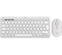 Logitech Pebble 2 Combo, clavier et souris sans fil, silencieux et mobile, personnalisable, Logi Bolt, Bluetooth, Easy-Switch pour Windows, macOS, iPadOS, Chrome - disposition QWERTY en français, blan