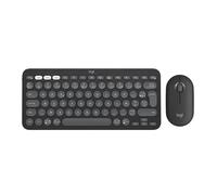 Logitech Pebble 2 Combo - Ensemble clavier et souris - sans fil - Bluetooth LE - AZERTY - Français - graphite ton sur ton