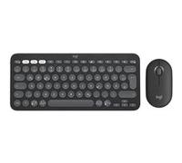 Logitech Pebble 2 Combo - Ensemble clavier et souris - sans fil - Bluetooth LE - QWERTY - Espagnol - graphite ton sur ton G