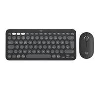 Logitech Pebble 2 Combo - Ensemble clavier et souris - sans fil - Bluetooth LE - QWERTY - International US - blanc ton sur ton G