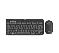 Logitech Pebble Keys 2 K380s Clavier sans Fil Bluetooth FR AZERTY Pebble Mouse 2 M350s Wireless Bluetooth - Grafite
