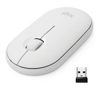 Souris sans fil - Logitech - M350 Pebble - Bluetooth silencieuse - Blanc