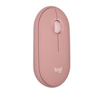 Logitech Souris sans fil Pebble Mouse 2 M350s – Bluetooth/2,4 GHz, silencieuse, mince, légère – Rose