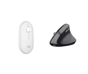 Logitech Pebble Mouse 2 & Trust Yuno Souris Ergonomique sans Fil,
