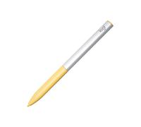 Logitech Pen Stylet USI pour Chromebook, rechargeable pour l'apprentissage, Certifié compatible avec Chromebook, Aucun couplage, Prise en main douce et antidérapante - Argent/Jaune