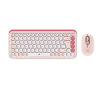 Logitech POP Icon Combo clavier Souris incluse Universel Bluetooth AZERTY Français Rose, Blanc