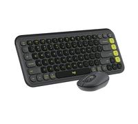 Logitech POP Icon Combo - Ensemble clavier et souris - sans fil - Bluetooth LE - QWERTY - Nordique (Danois/Finnois/Norvégien/Suédois) - graphite, vert G