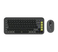 Logitech POP Icon Combo - Ensemble clavier et souris - sans fil - Bluetooth LE - QWERTY - International US - graphite, vert