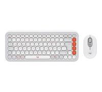 Logitech POP Icon Combo - Ensemble clavier et souris - sans fil - Bluetooth LE - QWERTZ - Allemand - blanc cassé, orange G
