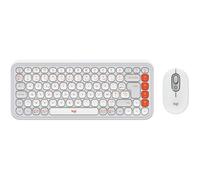 Logitech Ensemble clavier souris Pop Icon Combo sans fil Bluetooth AZERTY Blanc