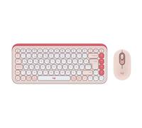 Logitech POP Icon Combo Pack clavier souris Universel Bluetooth AZERTY Français Rose et Blanc
