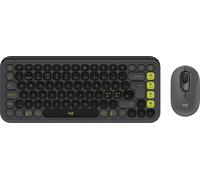 Logitech POP ICON COMBO - Sans fil - Bluetooth - Interrupteur à ciseaux - QZERTY - Graphite - Vert - Souris incluse