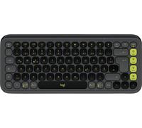 Logitech POP ICON KEYS Bluetooth Clavier allemand, QWERTZ graphite Easy Switch 3 appareils, touches multimédia, fonction Multipair