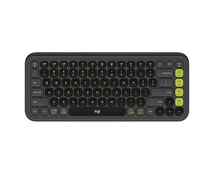 Logitech Pop Icon Keys Clavier Bluetooth sans Fil, Frappe Confortable, Touches programmables, Easy-Switch Entre 3 dispositifs Maximum, pour Ordinateur Portable, Tablette, PC - Graphite, QWERTY
