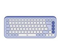 Logitech POP Icon Keys - Clavier - sans fil - Bluetooth LE - QWERTY - International US - lilas, blanc cassé